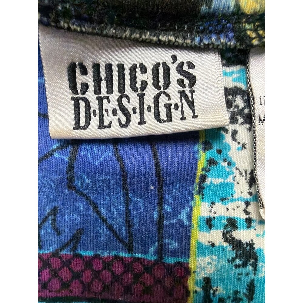 Chicos Design Multicolor Patchwork Print V-Neck S… - image 6
